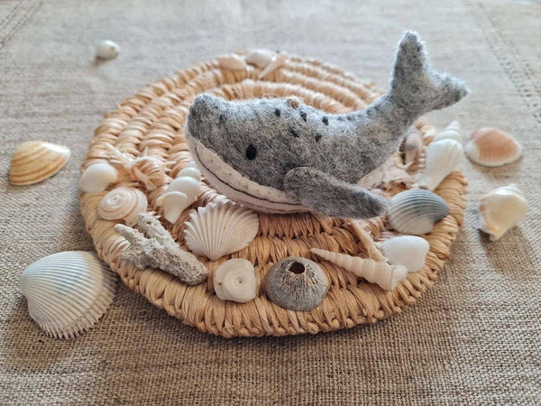 Felted Humpback Whale Ornament