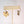 Gold Filled Hoop Hammered Brass Flower Earrings - White