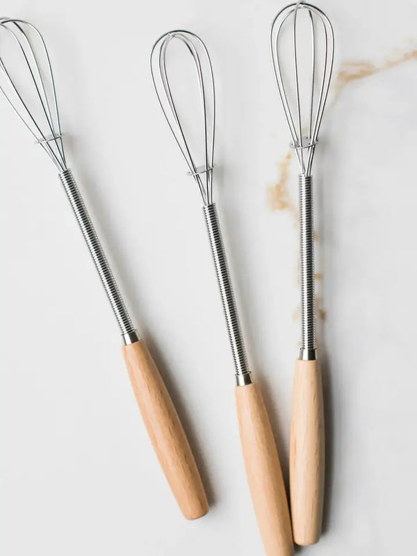 Vintage Mini Whisk with Wood Handle