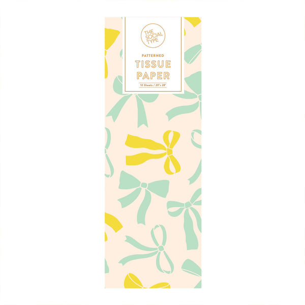 Coquette Mint Ribbon Tissue Paper