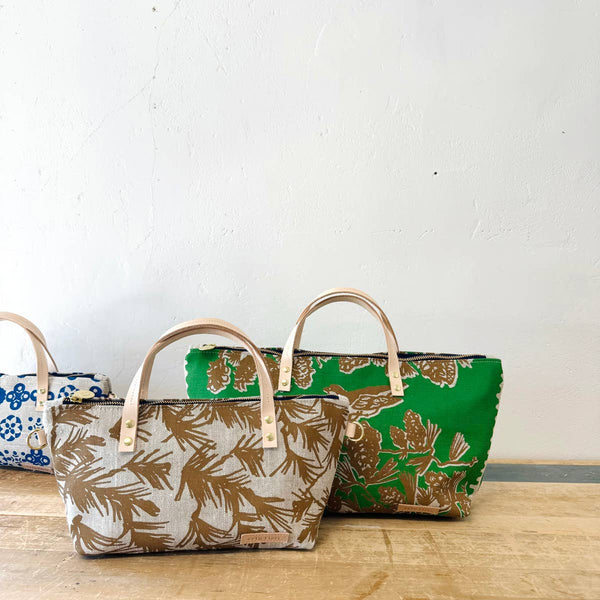 Pine Needles Heavy Linen or Heavy Canvas Satchel Bag