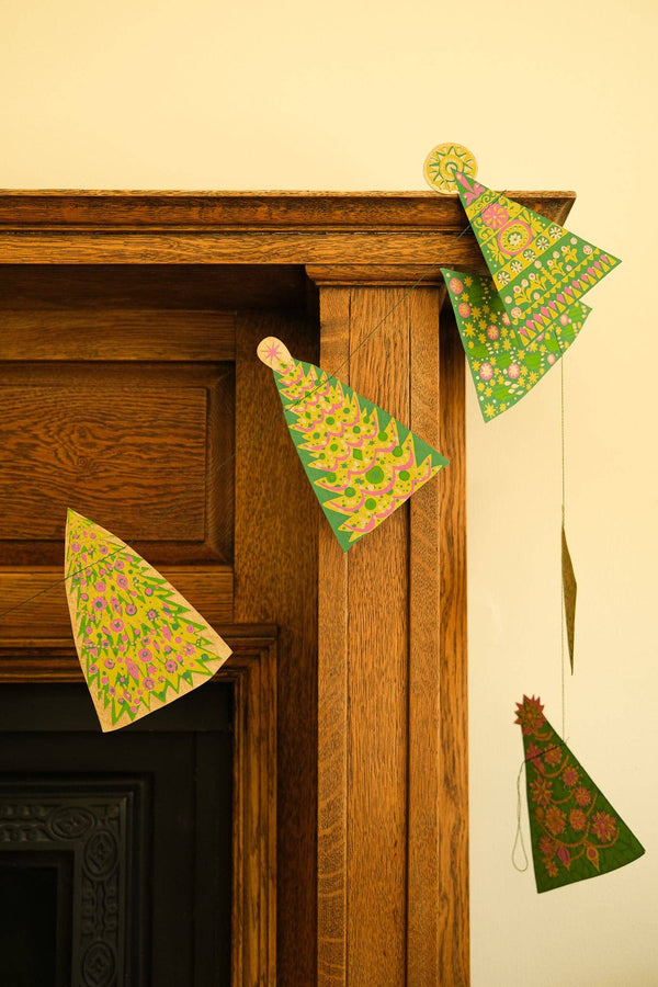 Midcentury Trees Sewn Garland