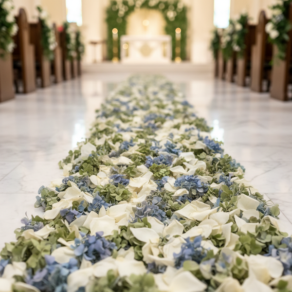 Garden Mist Blend™ Ivory Rose Petals · Blue & Green Weddings