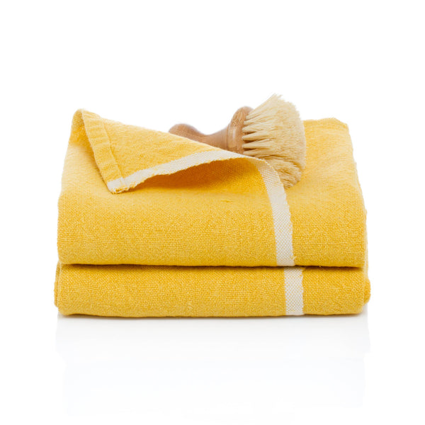 Chunky Linen Mustard Towel 20x30