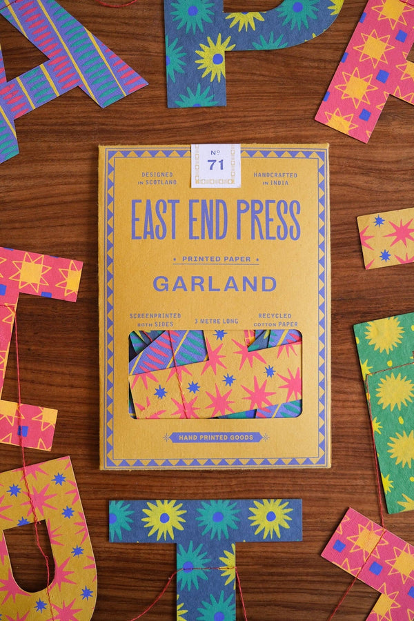 BRIGHT HAPPY BIRTHDAY SEWN GARLAND