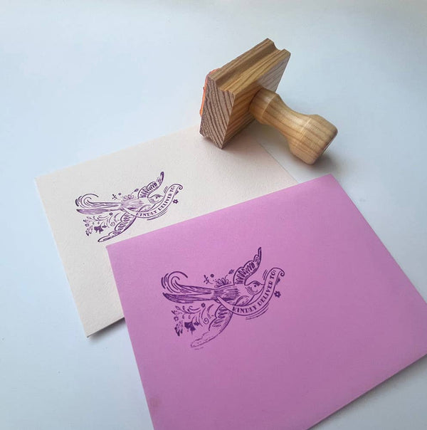 Kindly deliver dove rubber stamp snail mail lover pen pal