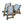 Beach Chair Embroidered Patch Blue White Striped Coastal