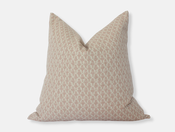 Neutral Floral Pillow Cover, Blush Pillow Cover | Lotus