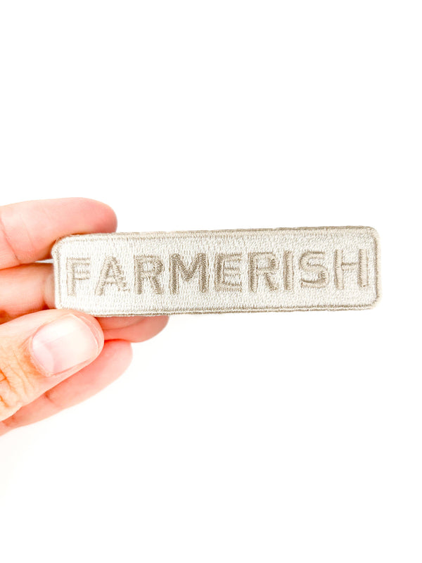 Farmerish Embroidered Iron-On Patch Homesteader Farm Garden
