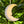 GOLDEN MAN ON THE MOON BOARD ORNAMENT