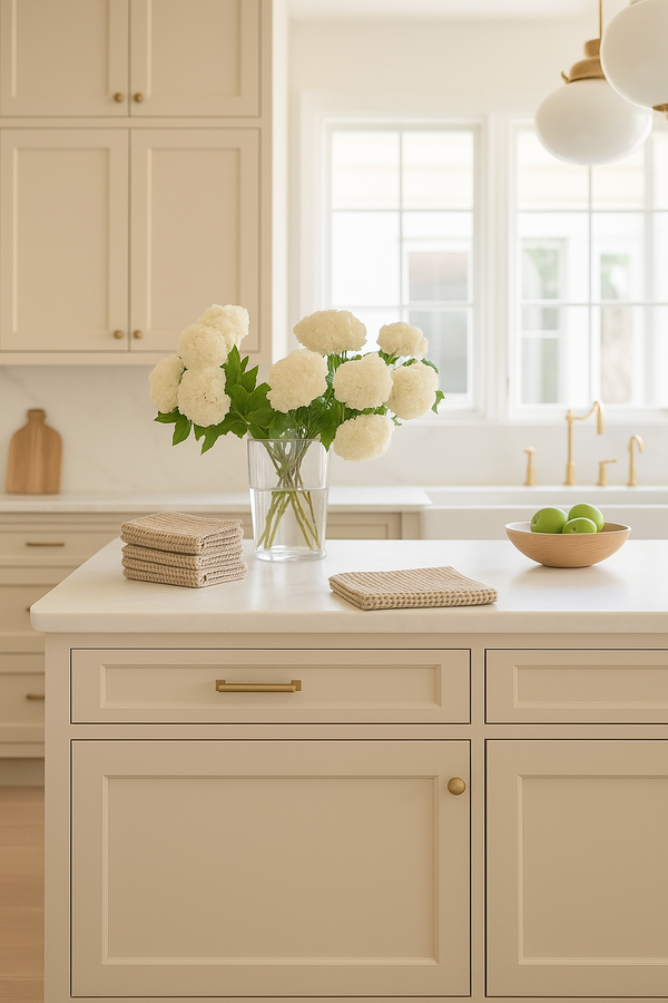 100% Organic Cotton Rustic Waffle Tea/Hand Towel - Natural