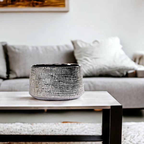 Oval Textured Ceramic Vase (TULLE6)