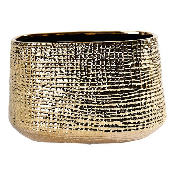 Oval Textured Ceramic Vase (TULLE6)