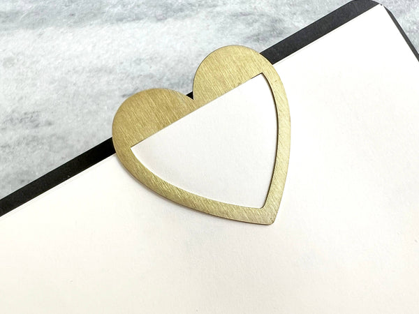 Brass Page Marker | Brass Bookmark, Heart