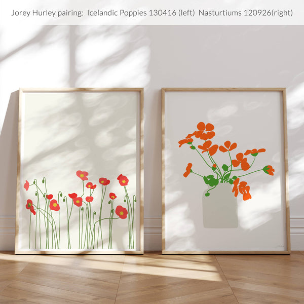 Nasturtiums Art Print. Signed. Unframed. 120926