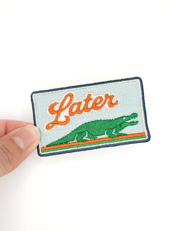 Later Gator Embroidered Patch – Alligator Patch, Southern