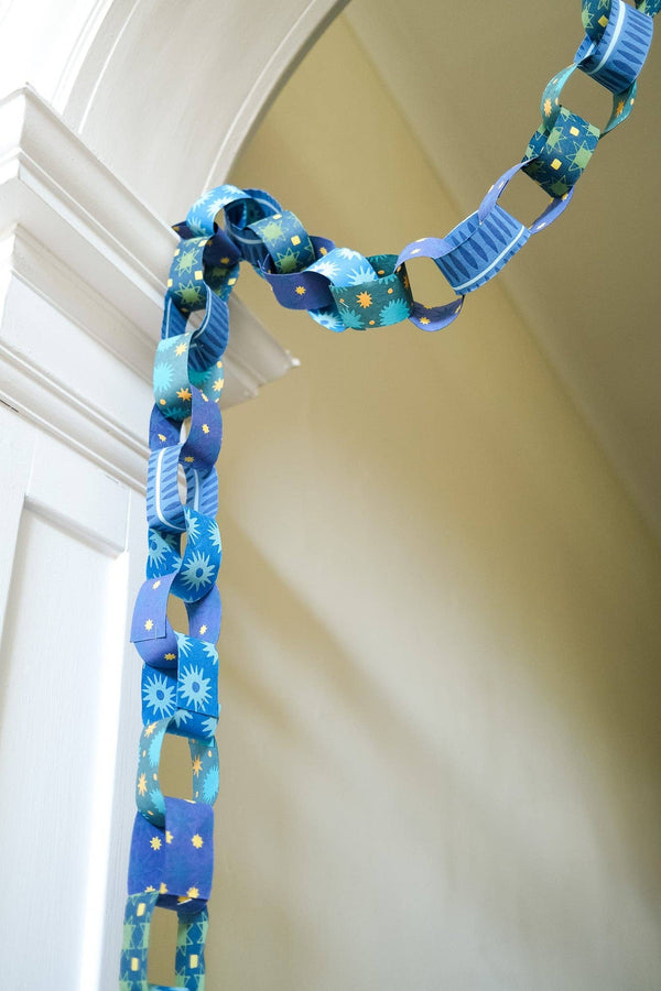 BLUE & YELLOW PAPER CHAIN KIT