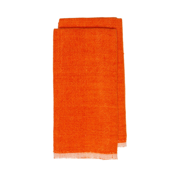 Chunky Linen Orange Towel 20x30