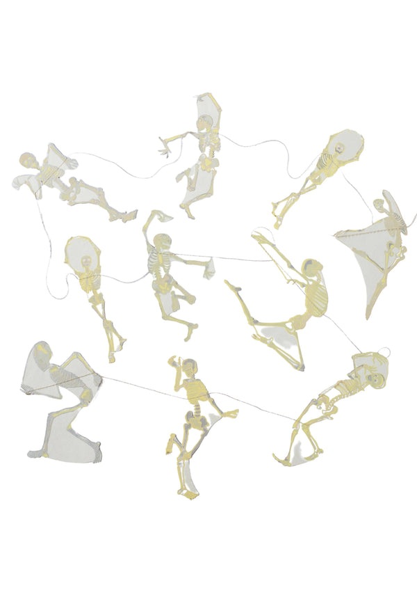 DANCING SKELETONS SEWN GARLAND
