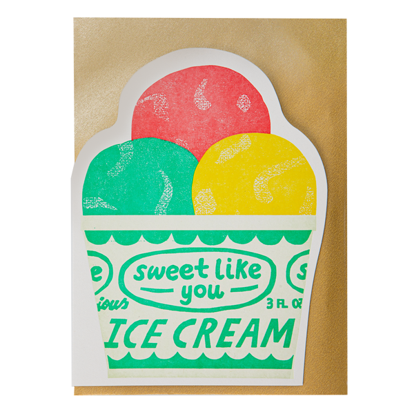 Ice Cream Pot  | Cut-Out - Greeting Card