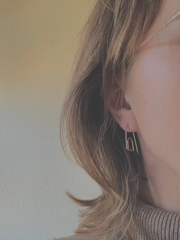 Doorways Earring - Minimal Shape - Choose Sterling or Gold