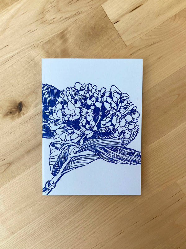 Blue Hydrangea Botanical Jotter Notebook