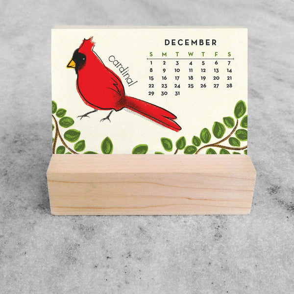 2026 Mini Desk Calendar, Birds