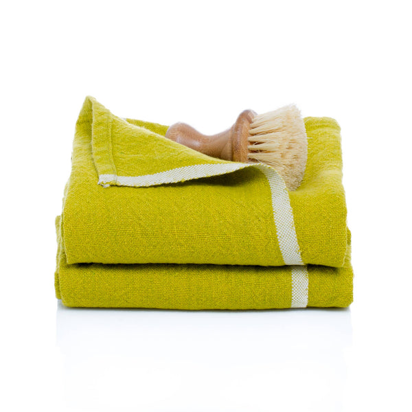 Chunky Linen Lime Towel 20x30