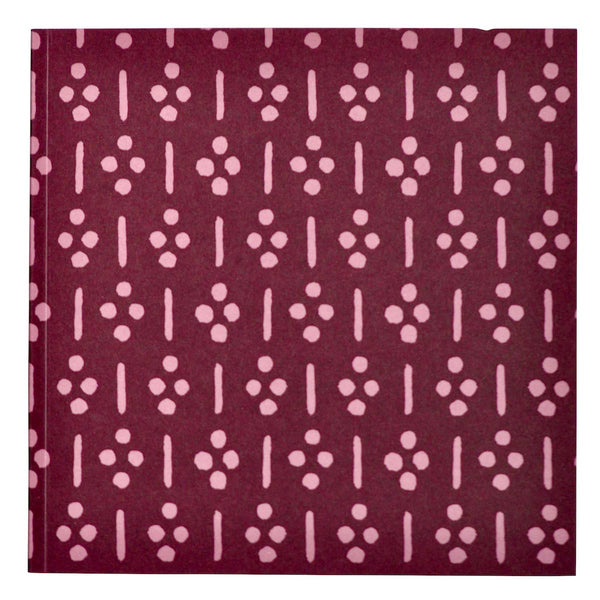 Square Notebook with Lined Paper in Ugizawa Damson