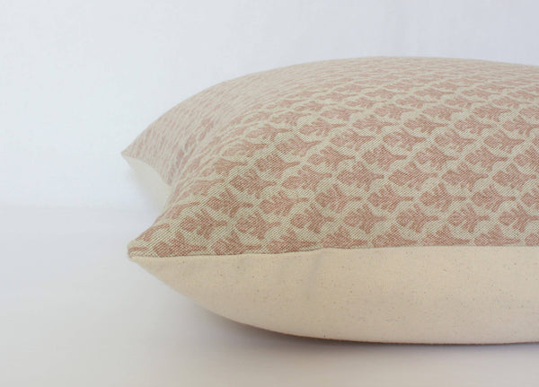 Neutral Floral Pillow Cover, Blush Pillow Cover | Lotus