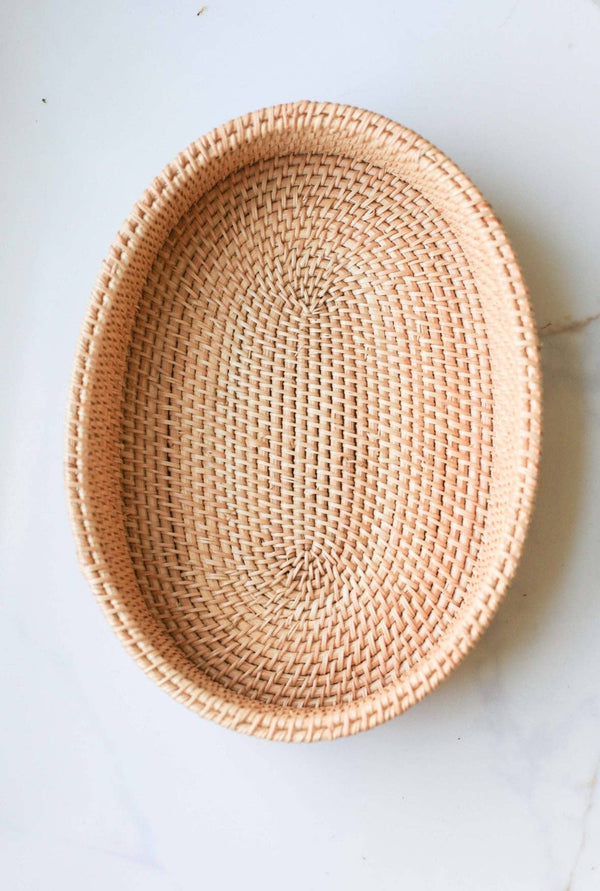 Rattan Oval Storage Tray