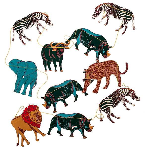 SAFARI ANIMALS SEWN GARLAND
