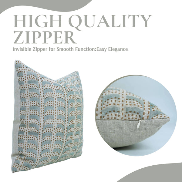 Throw Block Printed Cushion Cover Thick Linen Pillow - Garud