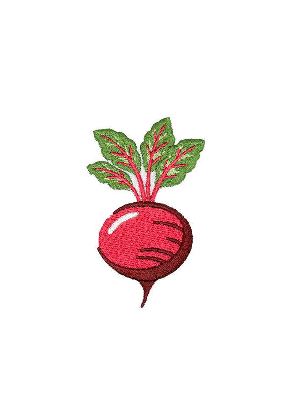 Embroidered Red Beet Iron On Patch Applique Vegetable Farmer