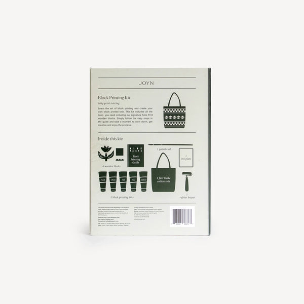 BLOK PARTI Block Printing Kit - Tulip Print Tote Bag