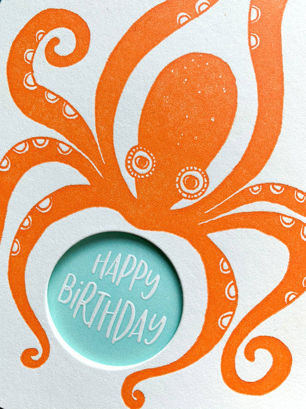 Birthday octopus card