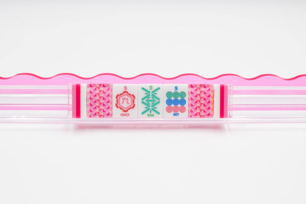 Crystal Prism Pink | Mahjong with Bold Angles and Vibrant Vibes | 1.25" x 0.9" x 0.7"