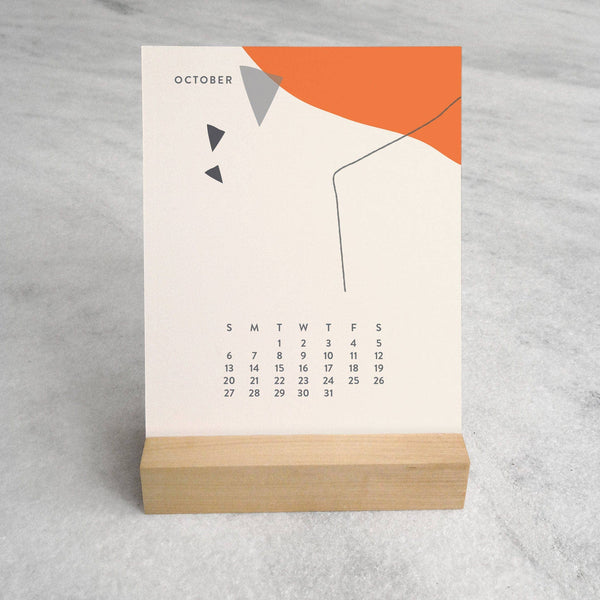 2026 Desk Calendar, Abstract