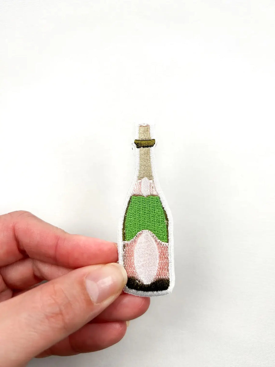 Diddle Party Champagne Bottle Iron-On Patch Bachelorette Party Happy Hour – Diddle ...