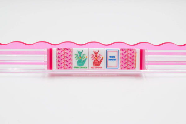 Crystal Prism Pink | Mahjong with Bold Angles and Vibrant Vibes | 1.25" x 0.9" x 0.7"