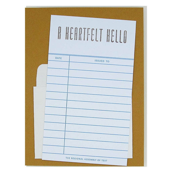 Library Heartfelt Hello