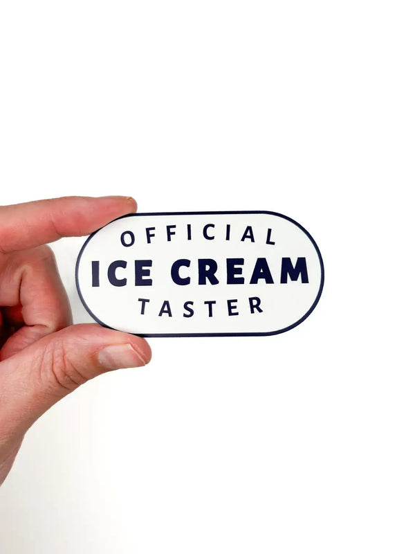 Official Ice Cream Taster Sticker Foodie Decal Fun Vinyl