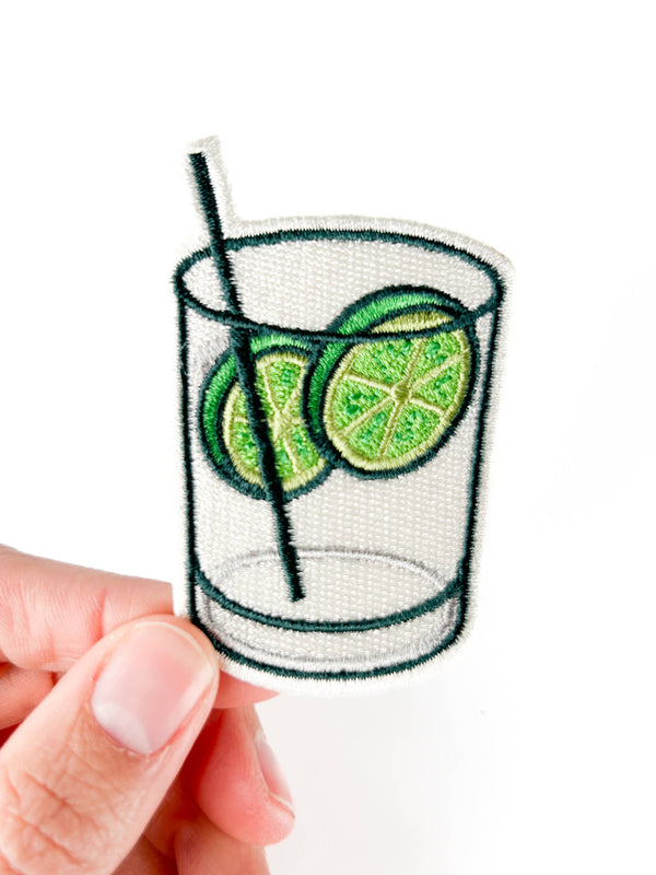 Vodka Soda Embroidered Patch Funny Cocktail Iron On Gin Hat
