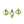 Glass ornaments gold/deep green