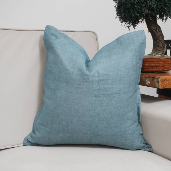 Hand Block Print Thick Linen Oxford Pillow Cover – Solid