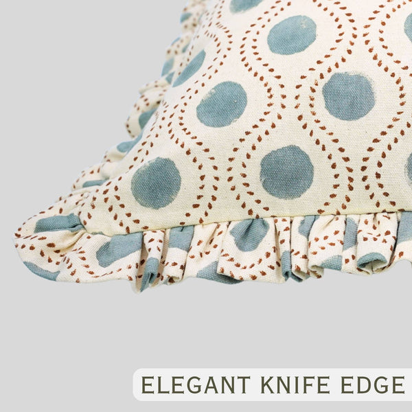 Artistic Block Duck Canvas Frill Pillow Cover - Raajbhog