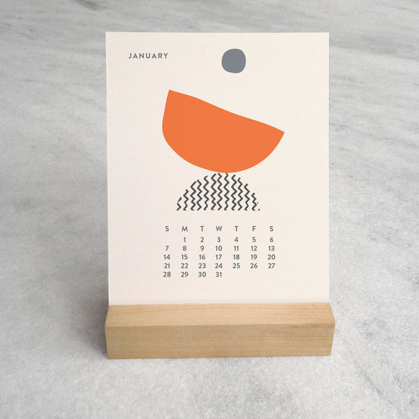 2026 Desk Calendar, Abstract