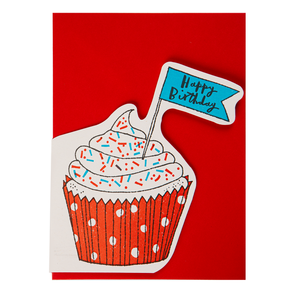 Cupcake Birthday  | Cut-Out - Greeting Card