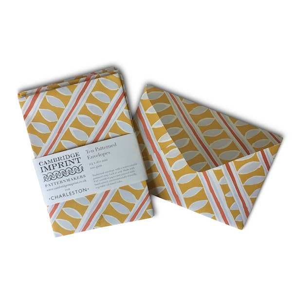 Packet of Ten Patterned Envelopes Charleston Stripe