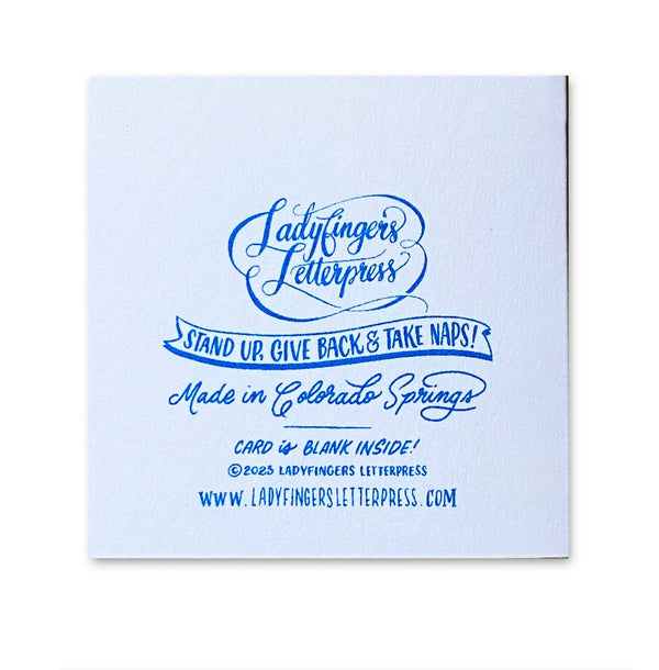 You're A Blue Ribbon Kinda Pal Risograph Tiny Card